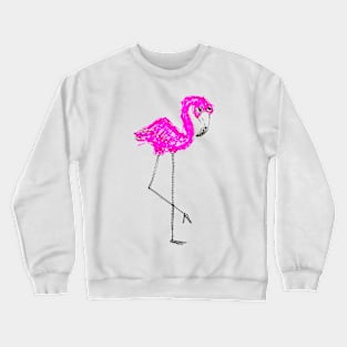 Flamingo Doodle Black Crewneck Sweatshirt